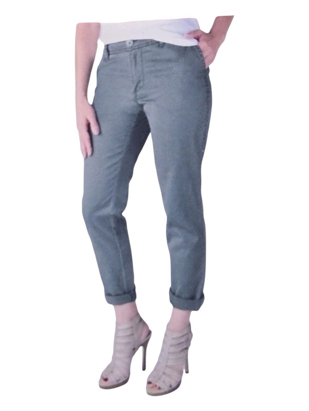 Woolrich Womens Sage Green Mid Rise Cotton Sunday Chino Pants Size 4